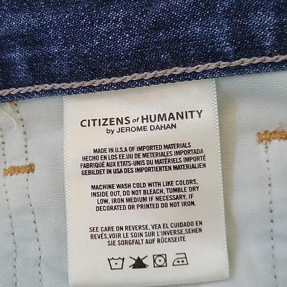 Citizens of Humanity GIA HIGH RISE ANKLE STRAIGHT LEG IN RESTLESS Size 27 Button - Picture 6 of 16